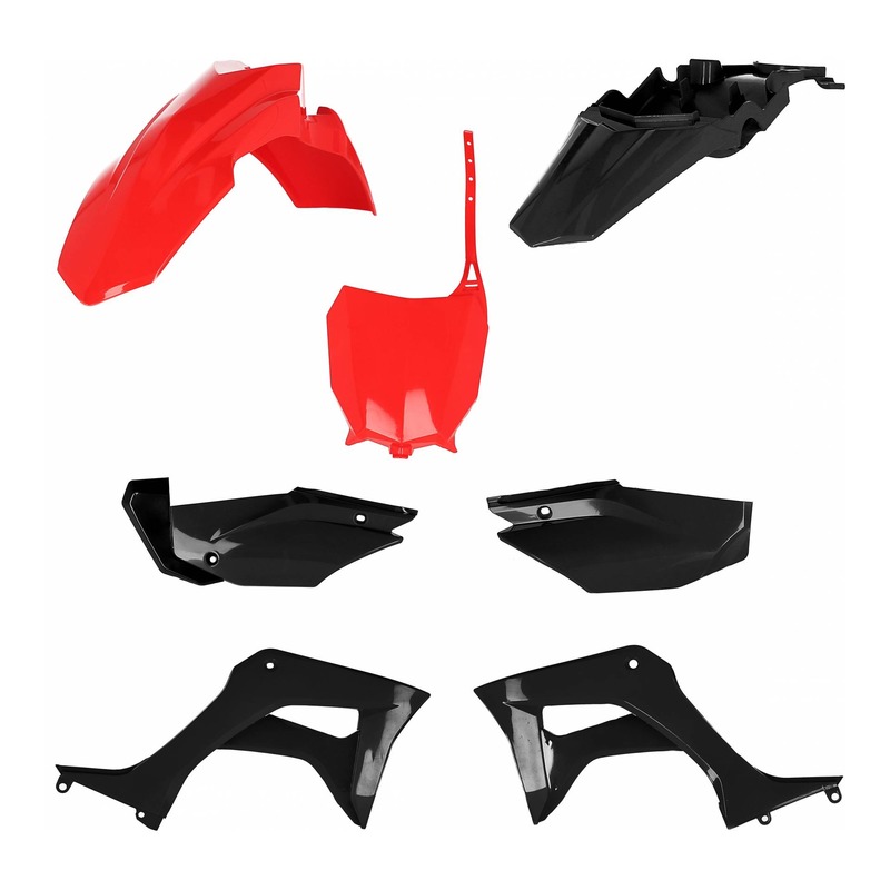 Kit plastique complet Acerbis Honda CRF 110F 19-23 rouge/Noir Brillant
