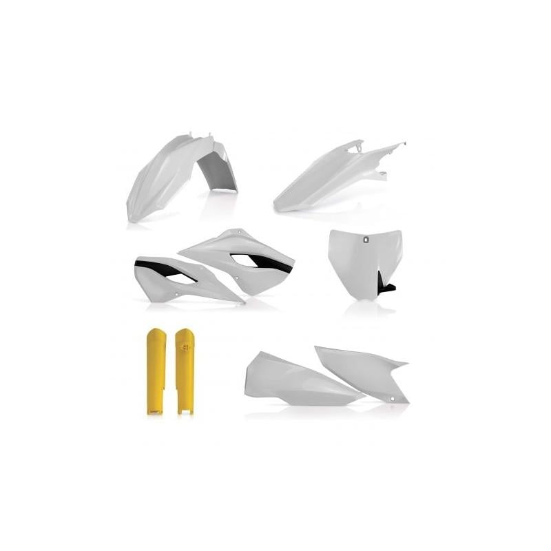 Kit plastique complet Acerbis Husqvarna TE/FE 2014 Jaune/Blanc Brillant