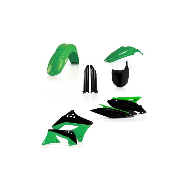 Kit plastique complet Acerbis Kawasaki 250 KX-F 09-12 Vert/Noir Brillant