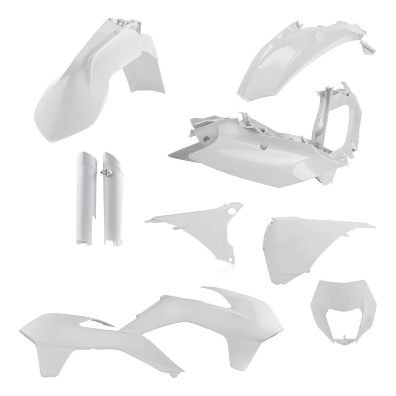 Kit Plastique Complet ACERBIS Type Origine Blanc - KTM EXC / EXCF 14-15