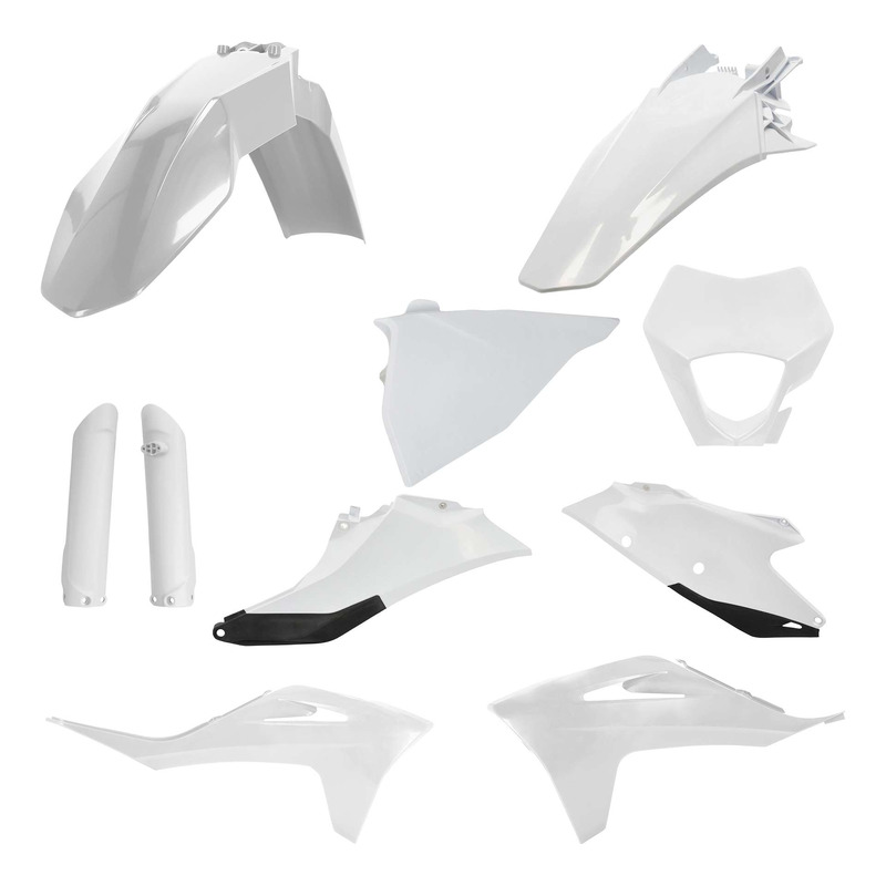 Kit Plastique Complet ACERBIS Type Origine Blanc / Noir - Gasgas EC /