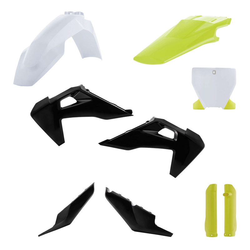Kit Plastique Complet ACERBIS Type Origine Blanc / Noir / Jaune - Husq