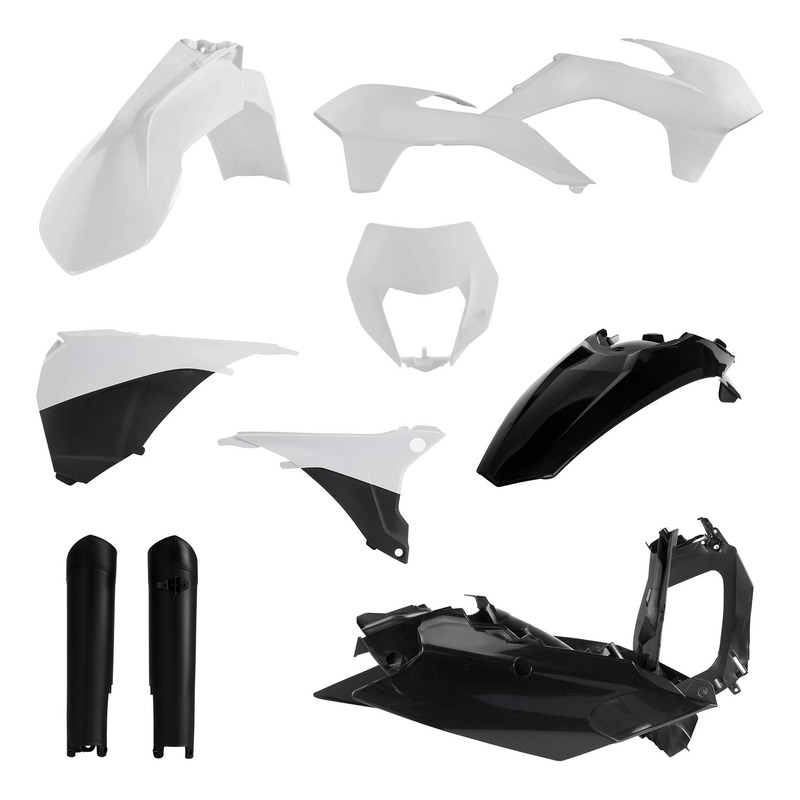 Kit Plastique Complet ACERBIS Type Origine Blanc / Noir - KTM EXC / EX