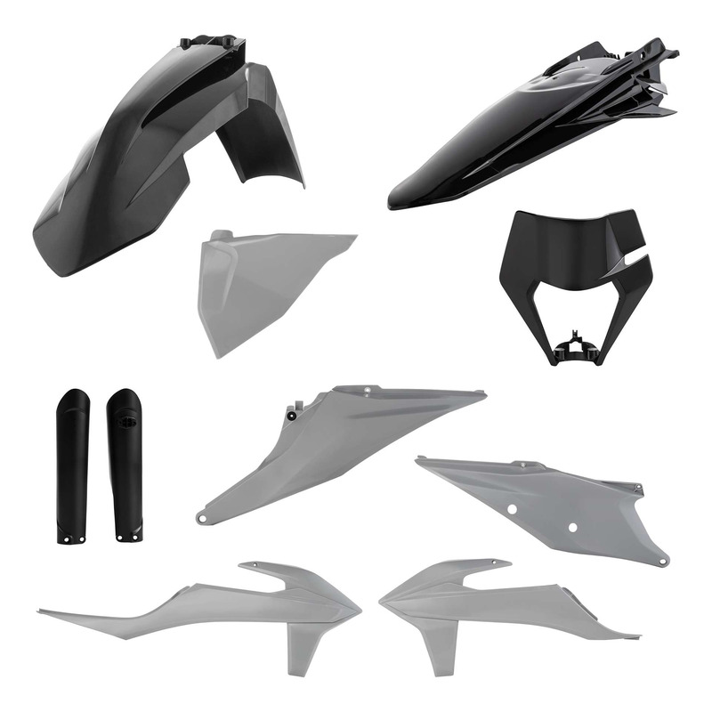 Kit Plastique Complet ACERBIS Type Origine Gris / Noir - KTM EXC / EXC