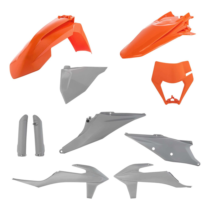Kit Plastique Complet ACERBIS Type Origine Gris / Orange - KTM EXC / E