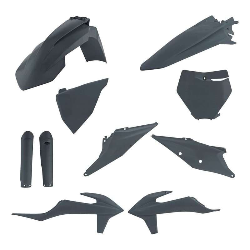 Kit Plastique Complet ACERBIS Type Origine Gris Métallisé - KTM SX / SXF 19-22