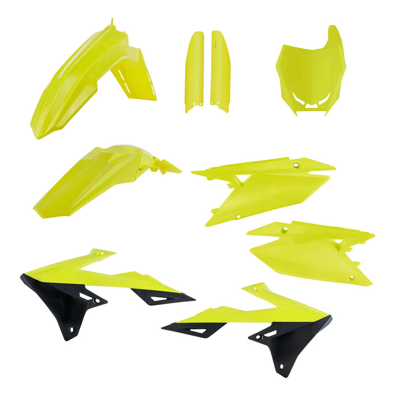 Kit Plastique Complet ACERBIS Type Origine Jaune Fluo / Noir - Suzuki