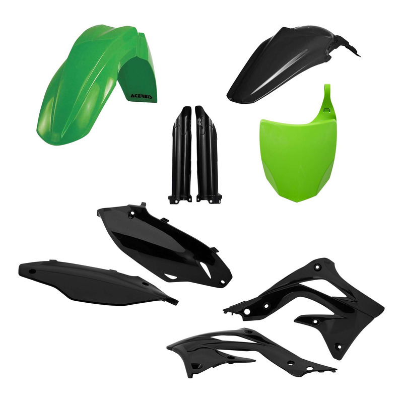 Kit Plastique Complet ACERBIS Type Origine Noir / Vert - Kawasaki 450