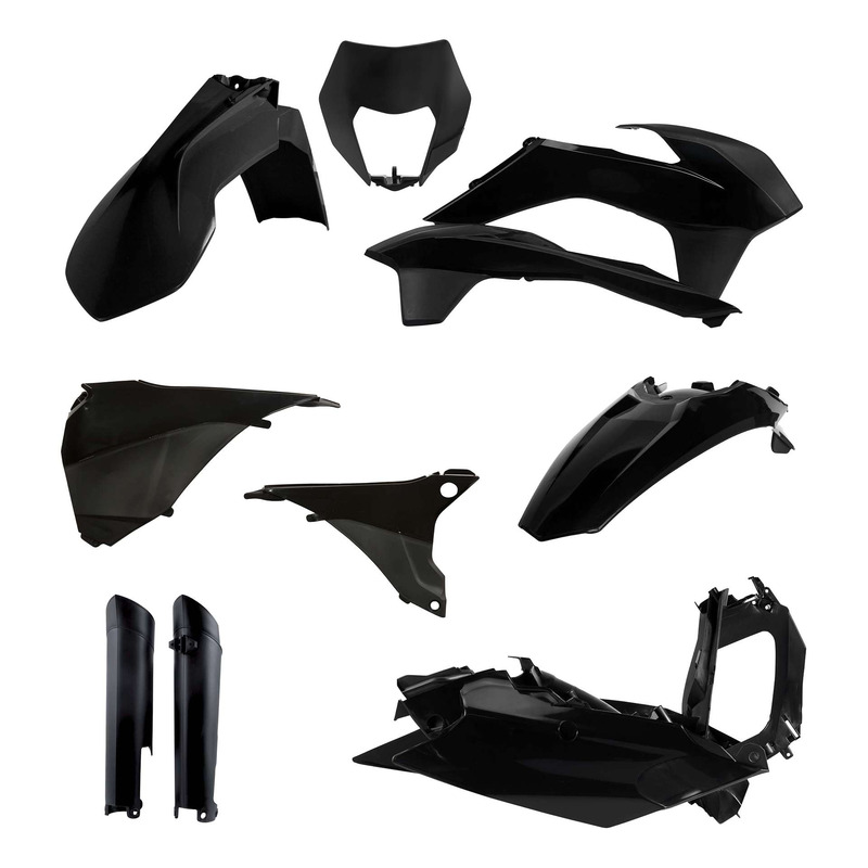 Kit Plastique Complet ACERBIS Type Origine Noir - KTM EXC / EXCF 14-15