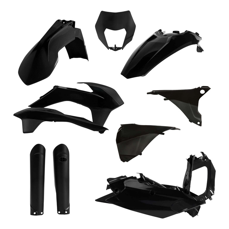 Kit Plastique Complet ACERBIS Type Origine Noir - KTM EXC / EXCF 2016