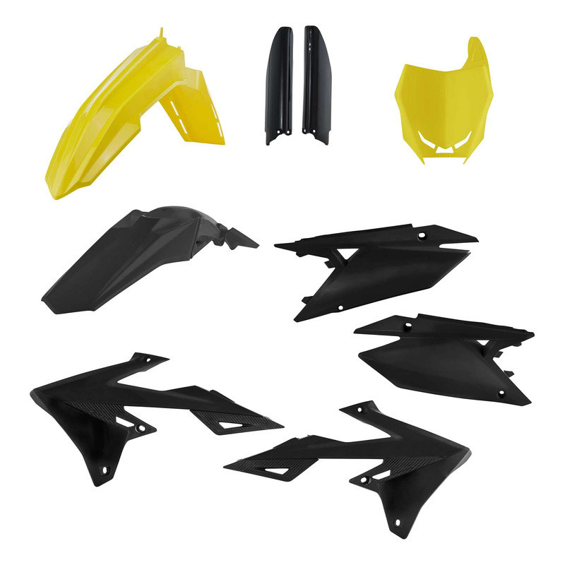 Kit Plastique Complet ACERBIS Type Origine Noir / Jaune - Suzuki 450 RMZ 18-25
