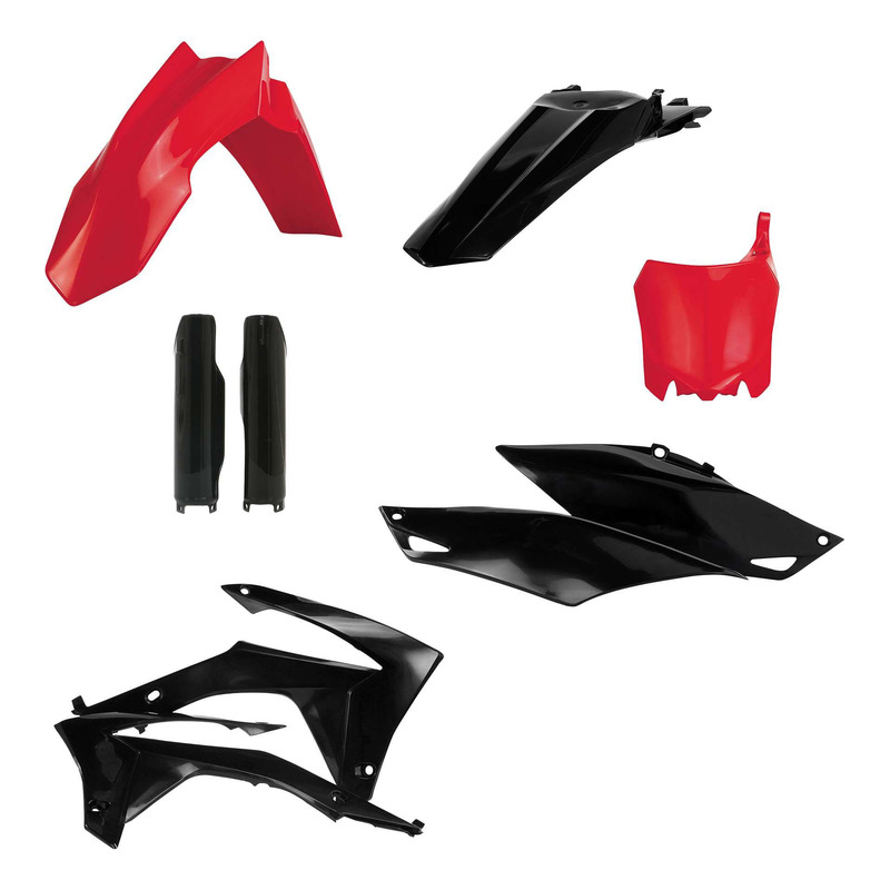 Kit Plastique Complet ACERBIS Type Origine Noir / Rouge - Honda 250 CR
