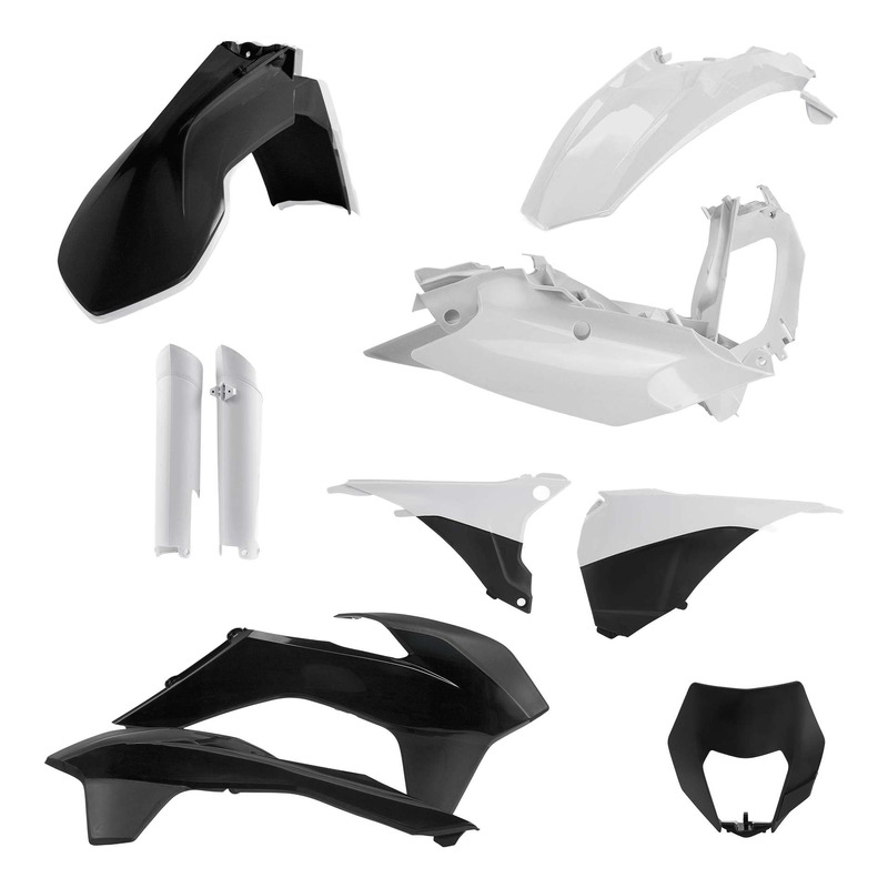 Kit Plastique Complet ACERBIS Type Origine Noir / Blanc - KTM EXC / EX