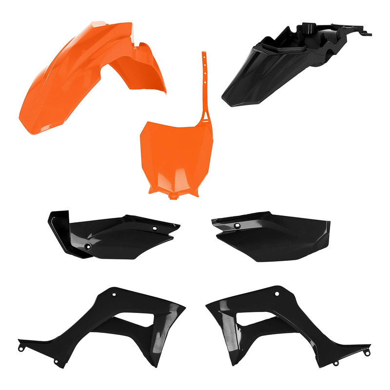 Kit Plastique Complet ACERBIS Type Origine Noir / Orange - Honda 110 CRF-F 19-24