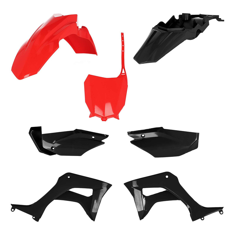 Kit Plastique Complet ACERBIS Type Origine Noir / Rouge - Honda 110 CRF-F 19-24