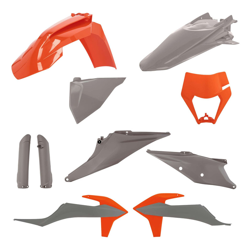 Kit Plastique Complet ACERBIS Type Origine Orange / Gris - KTM EXC / E