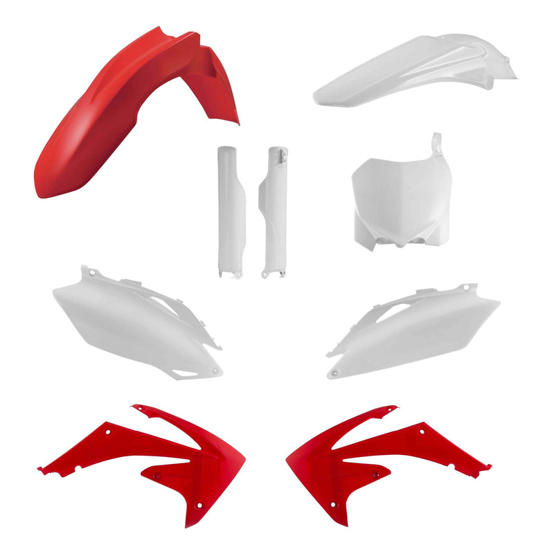 Kit Plastique Complet ACERBIS Type Origine RÃ©plica 2009 Blanc / Rouge