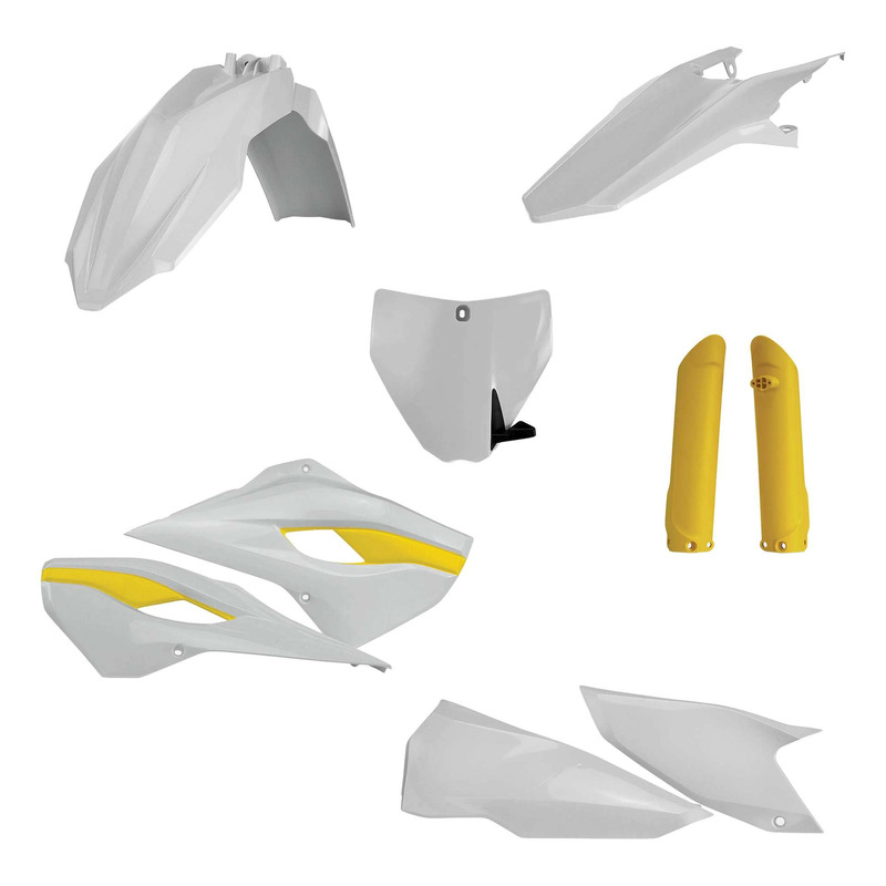 Kit Plastique Complet ACERBIS Type Origine Réplica 2015 Blanc / Jaune – Husqvarna 450 FC 14-15