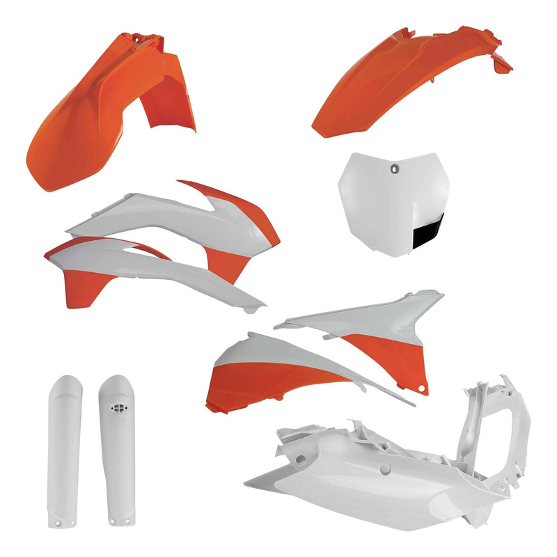 Kit Plastique Complet ACERBIS Type Origine Réplica 2015 Blanc / Orange - KTM 250 à 505 SXF 2015