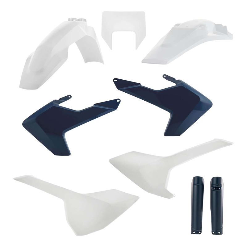 Kit Plastique Complet ACERBIS Type Origine Réplica Blanc / Bleu Nuit - Husqvarna TE / FE 17-19