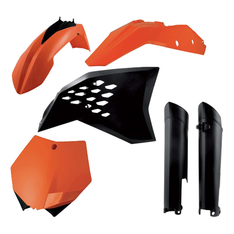 Kit Plastique Complet ACERBIS Type Origine Réplica 2008 Orange / Noir - KTM 250 à 505 SXF 08-10
