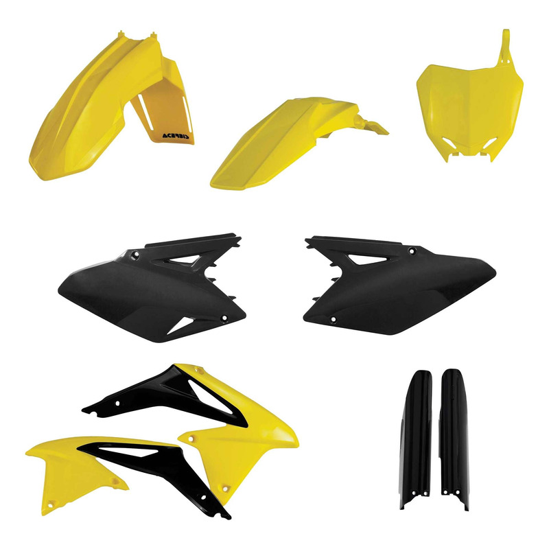 Kit Plastique Complet ACERBIS Type Origine Réplica 2017 Noir / Jaune - Suzuki 450 RMZ 08-17