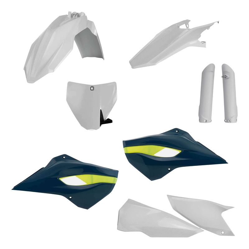 Kit Plastique Complet ACERBIS Type Origine Réplica 2016 Blanc/Bleu/Jaune - Husqvarna 450 FC 14-15