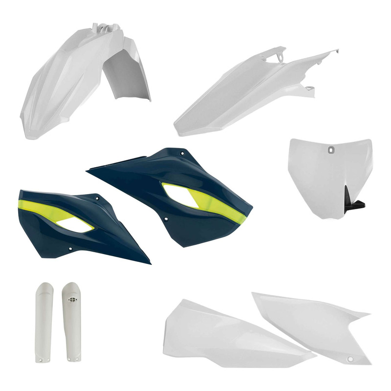 Kit Plastique Complet ACERBIS Type Origine Réplica Blanc / Bleu / Jaune - Husqvarna 250 FC 14-15
