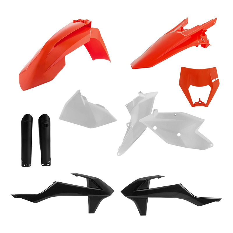 Kit Plastique Complet ACERBIS Type Origine Réplica 2018 Orange/Blanc/