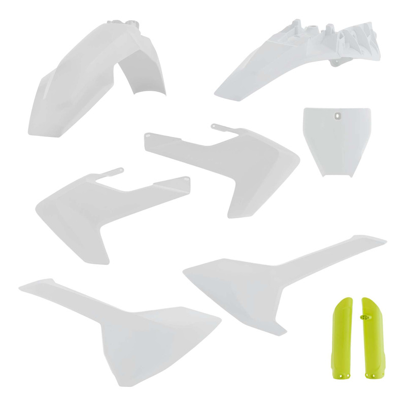 Kit Plastique Complet ACERBIS Type Origine Réplica Blanc / Jaune - Hu