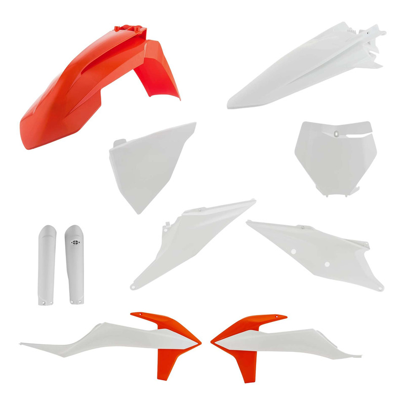 Kit Plastique Complet ACERBIS Type Origine Réplica Blanc / Orange - KTM SX / SXF 19-22
