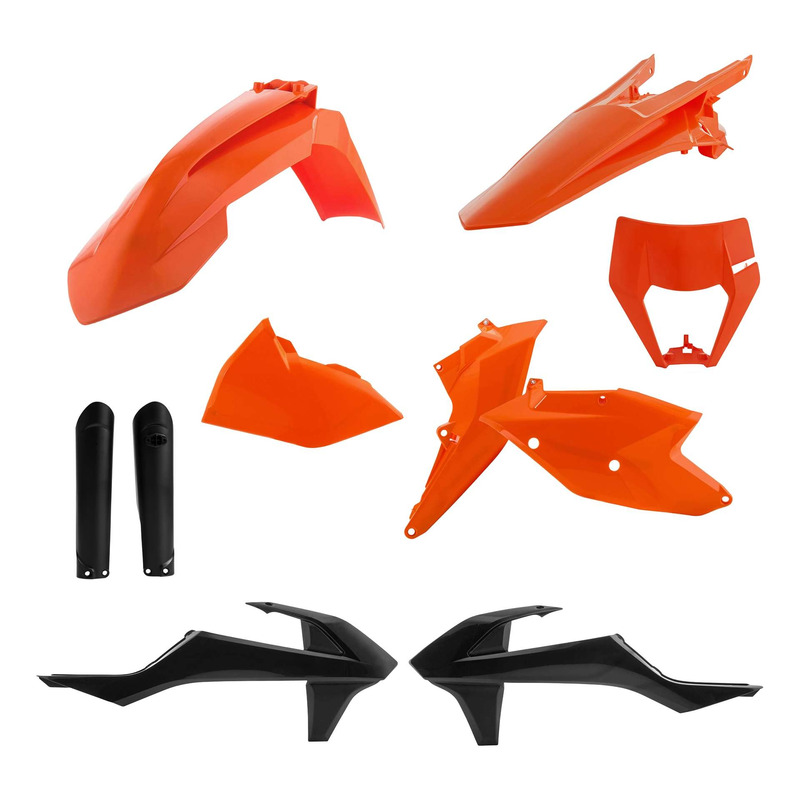 Kit Plastique Complet ACERBIS Type Origine Réplica Orange / Noir - KTM EXC / EXCF 17-19