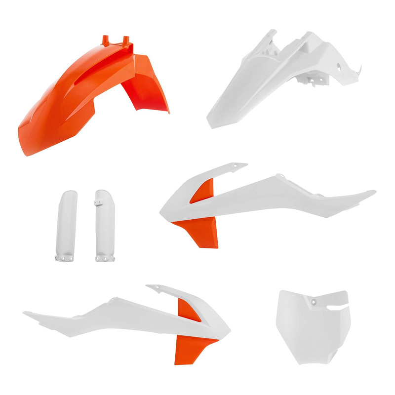 Kit Plastique Complet ACERBIS Type Origine Réplica Blanc / Orange - KTM 65 SX 19-23