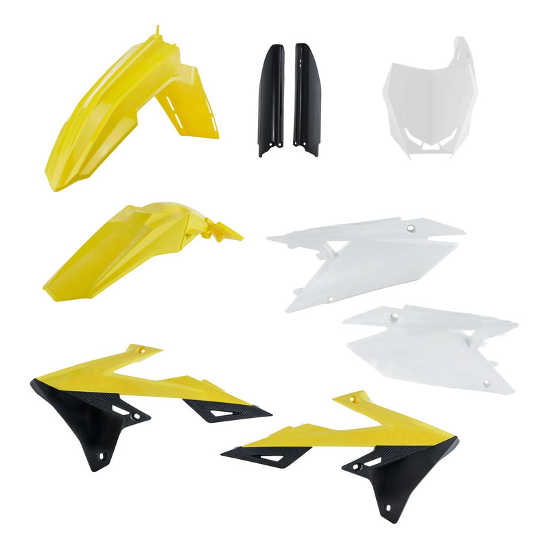 Kit Plastique Complet ACERBIS Type Origine Réplica Jaune / Blanc / Noir - Suzuki 450 RMZ 18-25