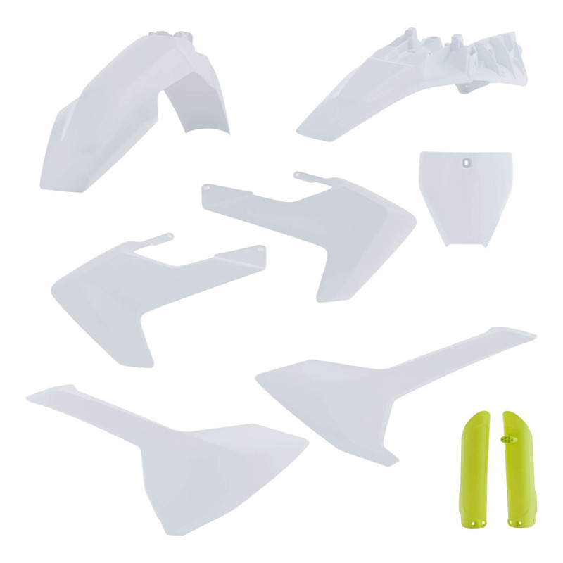 Kit Plastique Complet ACERBIS Type Origine Réplica 2020 Blanc / Jaune - Husqvarna 85 TC 18-24