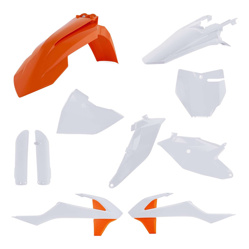 Kit Plastique Complet ACERBIS Type Origine Réplica 2020 Blanc / Orange - KTM 85 SX 18-24