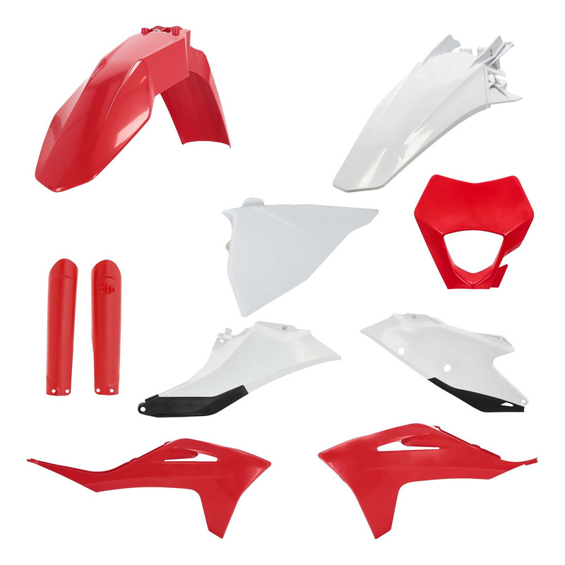 Kit Plastique Complet ACERBIS Type Origine Réplica Rouge / Blanc / No