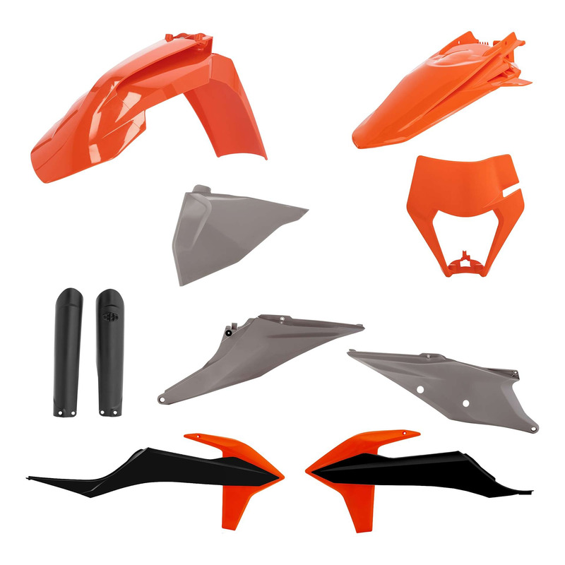 Kit Plastique Complet ACERBIS Type Origine Réplica 2021 Orange / Gris
