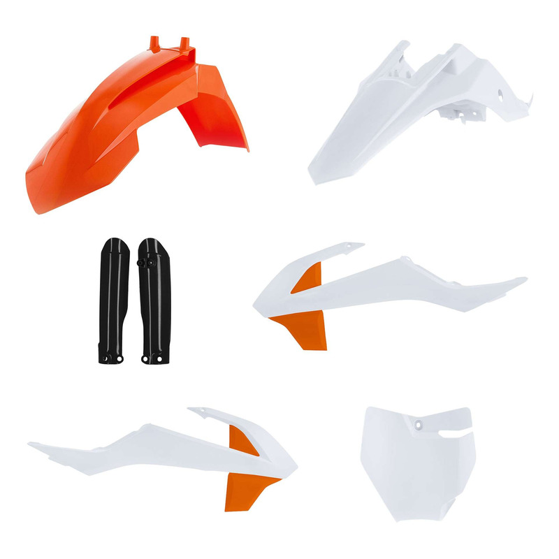 Kit Plastique Complet ACERBIS Type Origine Réplica 2021 Blanc / Orang