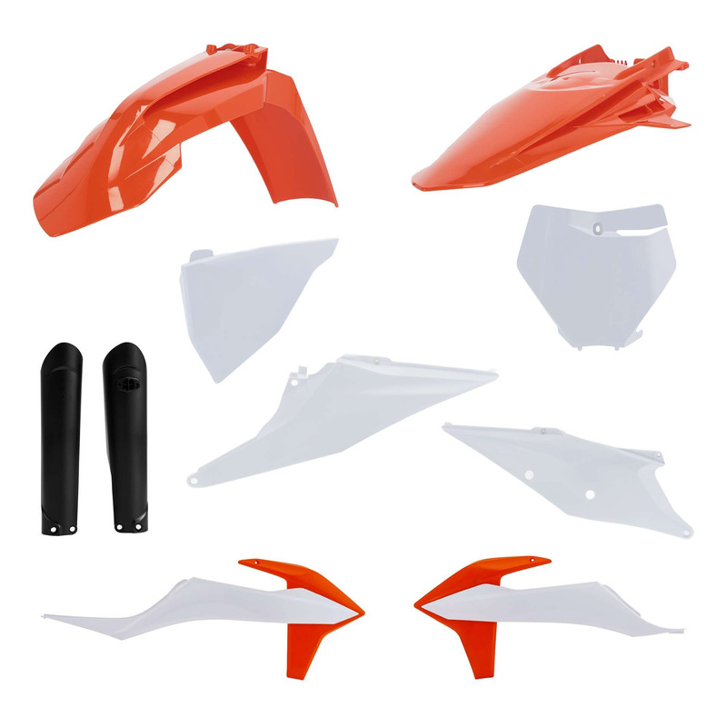 Kit Plastique Complet ACERBIS Type Origine Réplica 2021 Blanc / Orang