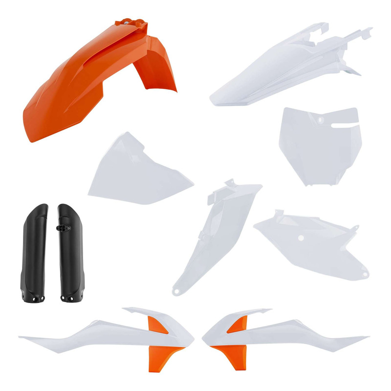 Kit Plastique Complet ACERBIS Type Origine Réplica 2021 Blanc / Orang