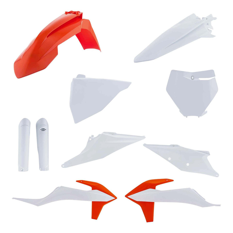 Kit Plastique Complet ACERBIS Type Origine Réplica 2022 Blanc / Orange - KTM SX / SXF 19-22