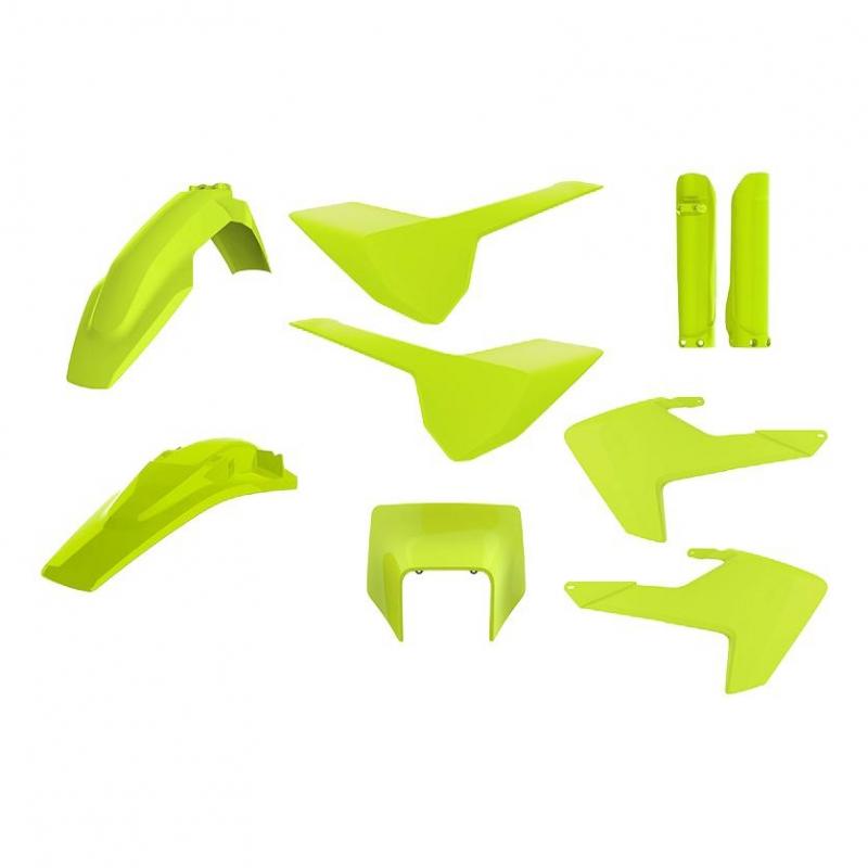 Kit plastique complet Polisport Enduro Husqvarna 250 FE 17-19 jaune fl
