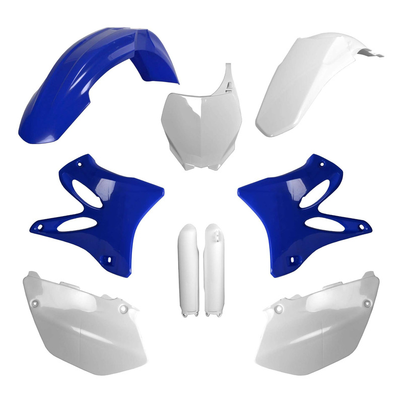 Kit Plastique Complet POLISPORT MX Type Origine Bleu / Blanc pour Yamaha 125 / 250 YZ 08-14