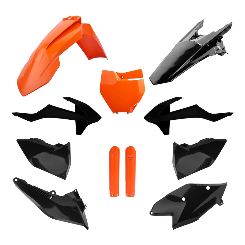Kit plastique complet Polisport type origine orange / noir ktm 2016 KT