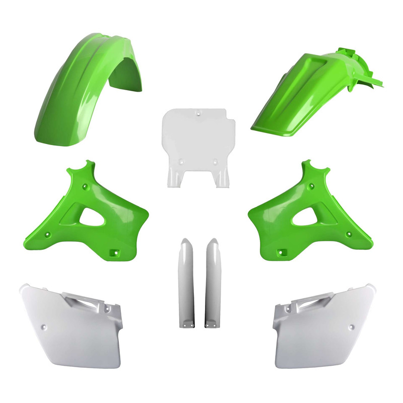 Kit plastique complet Polisport type origine couleur oem Kawasaki KX 1
