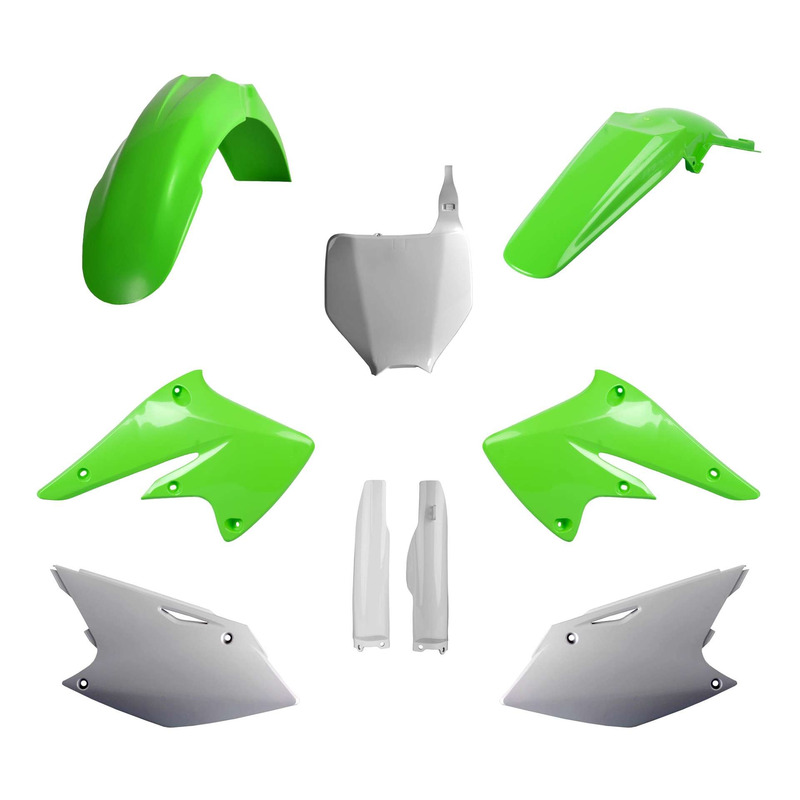 Kit plastique complet Polisport type origine couleur oem Kawasaki KX 2
