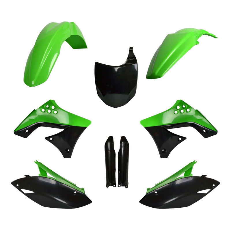 Kit plastique complet Polisport type origine couleur oem 2009 Kawasaki