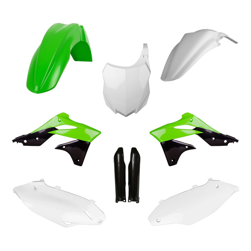 Kit plastique complet Polisport type origine couleur oem 14-15 Kawasak