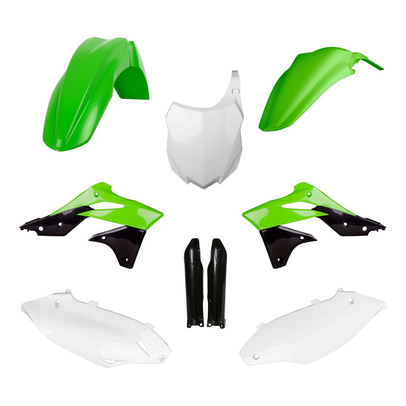 Kit plastique complet Polisport type origine couleur oem Kawasaki KX 2